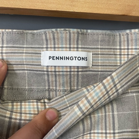 Penningtons plaid tapered dress pants size 26 - Picture 4 of 6